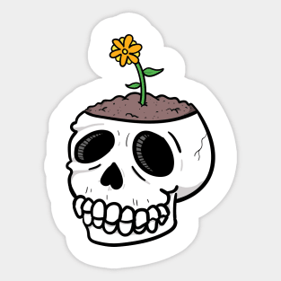 Flower skull Sticker